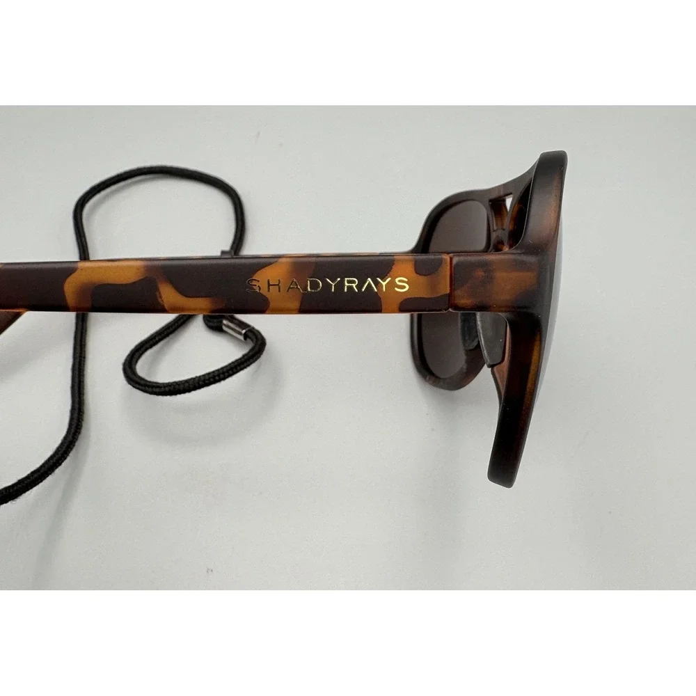 Shady Rays Sunglasses Aviator‎ Crossover AC-3 Brown Tortoise Polarized w/Case